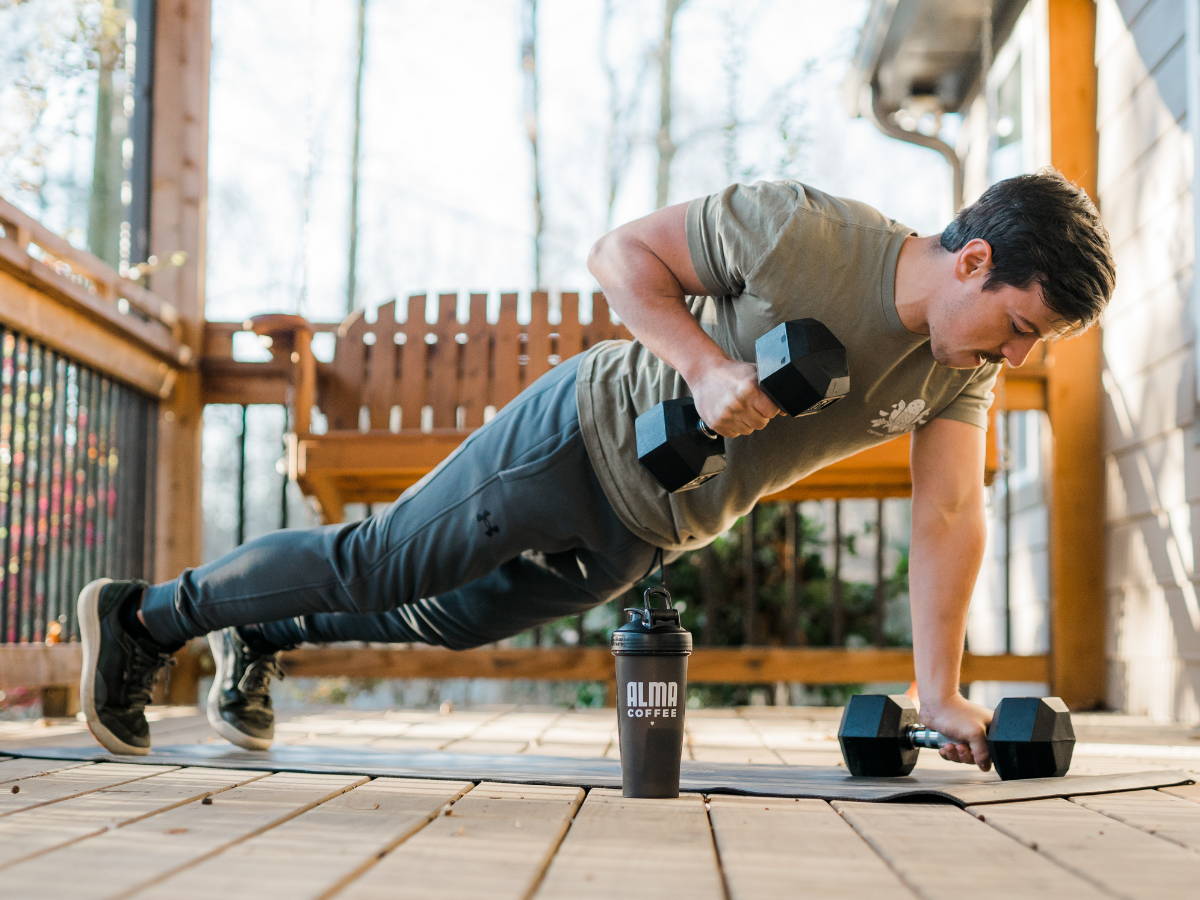Man doing push ups