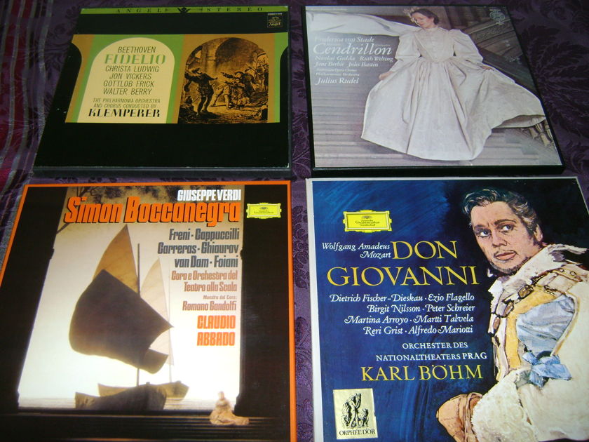 24 Box set Vinyl Classical Dg, EMI, Decca, Philpis, Orfeo, Eurodics, Telefunken- See Photos