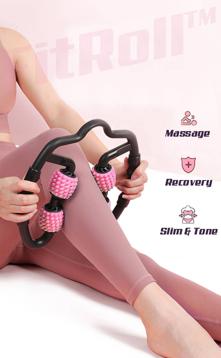Anti-cellulite massage roller. Anti-cellulite foam roller. Handheld massage tool. FitRoll Pro