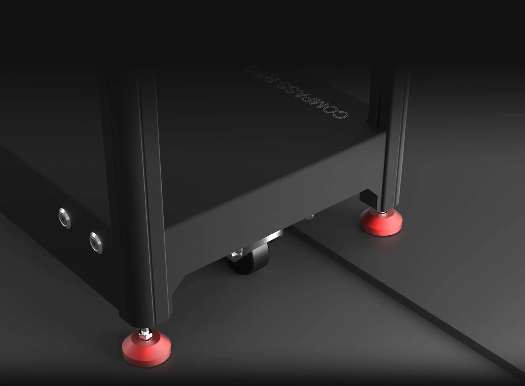 Compass RT-S Router Table Stand can be individually adjust each foot for optimal stability regardless of ground conditions