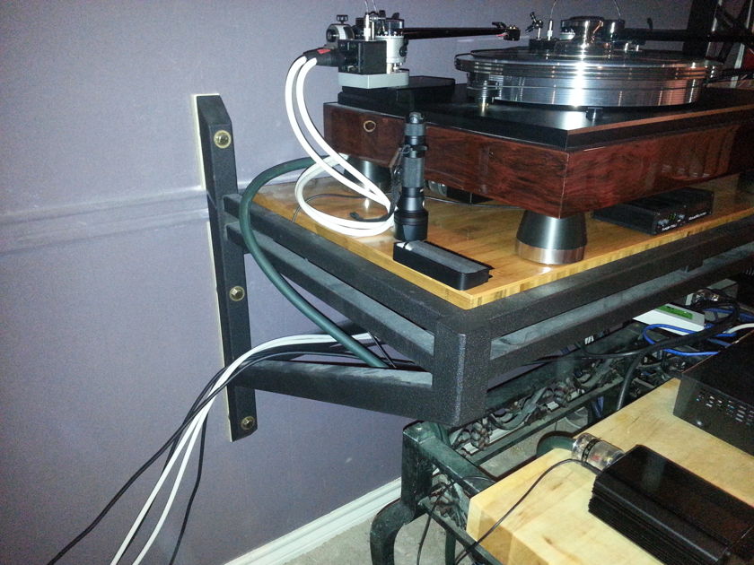 Custom Turntable Wall Rack PBN - Like  Sound Anchors with Symposium HD stand
