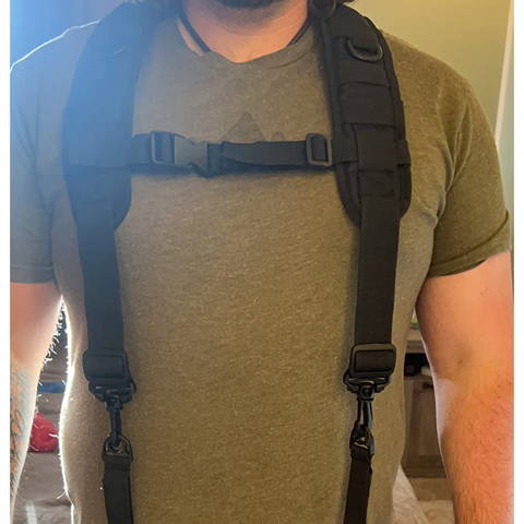 vertical shoulder holster, gun shoulder holster, tactical shoulder holster