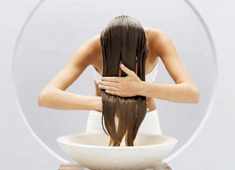 girl washes her head photo gva hair