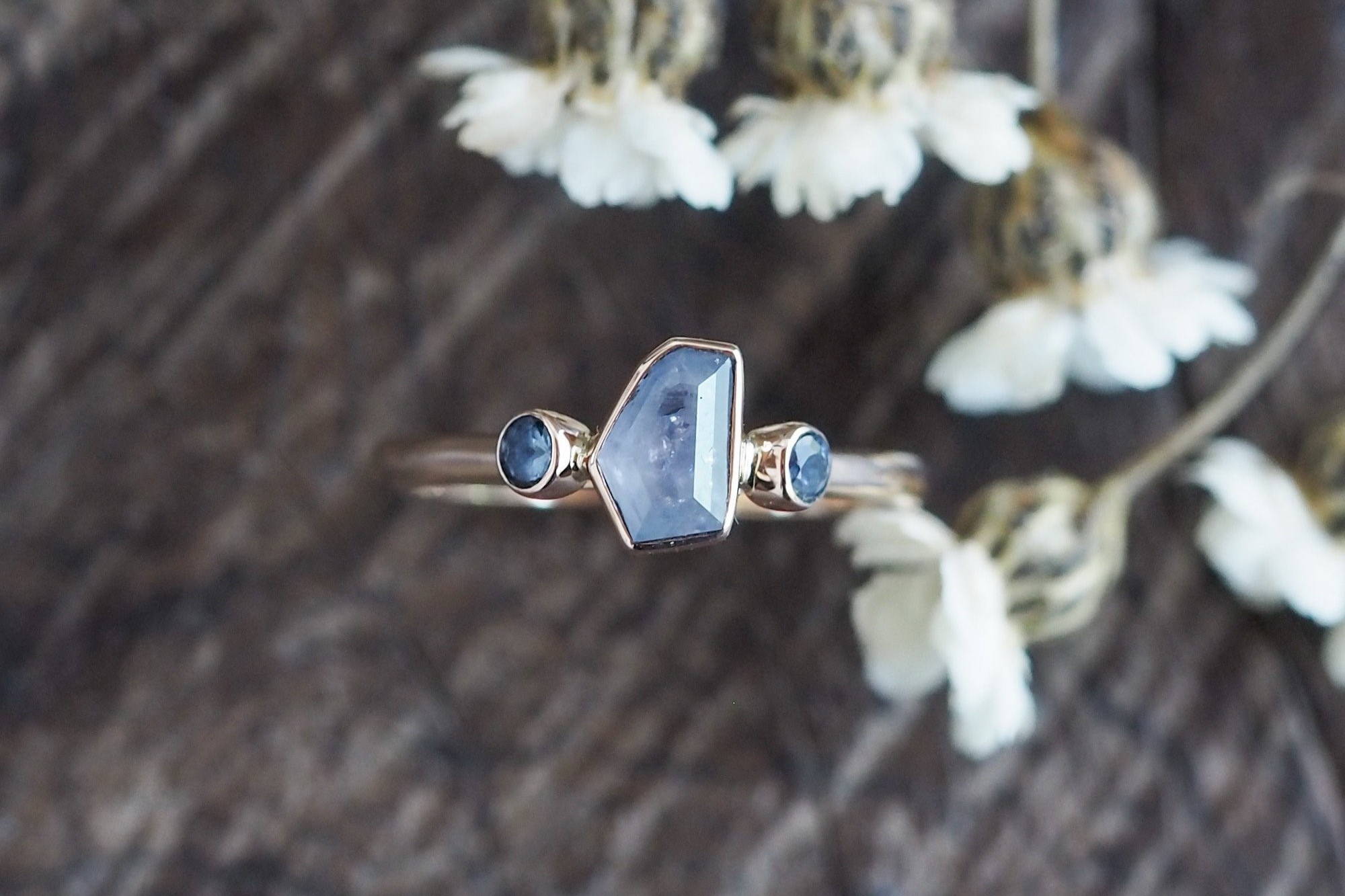Custom made ethical gold sapphire rings are currently available in limited quantities.