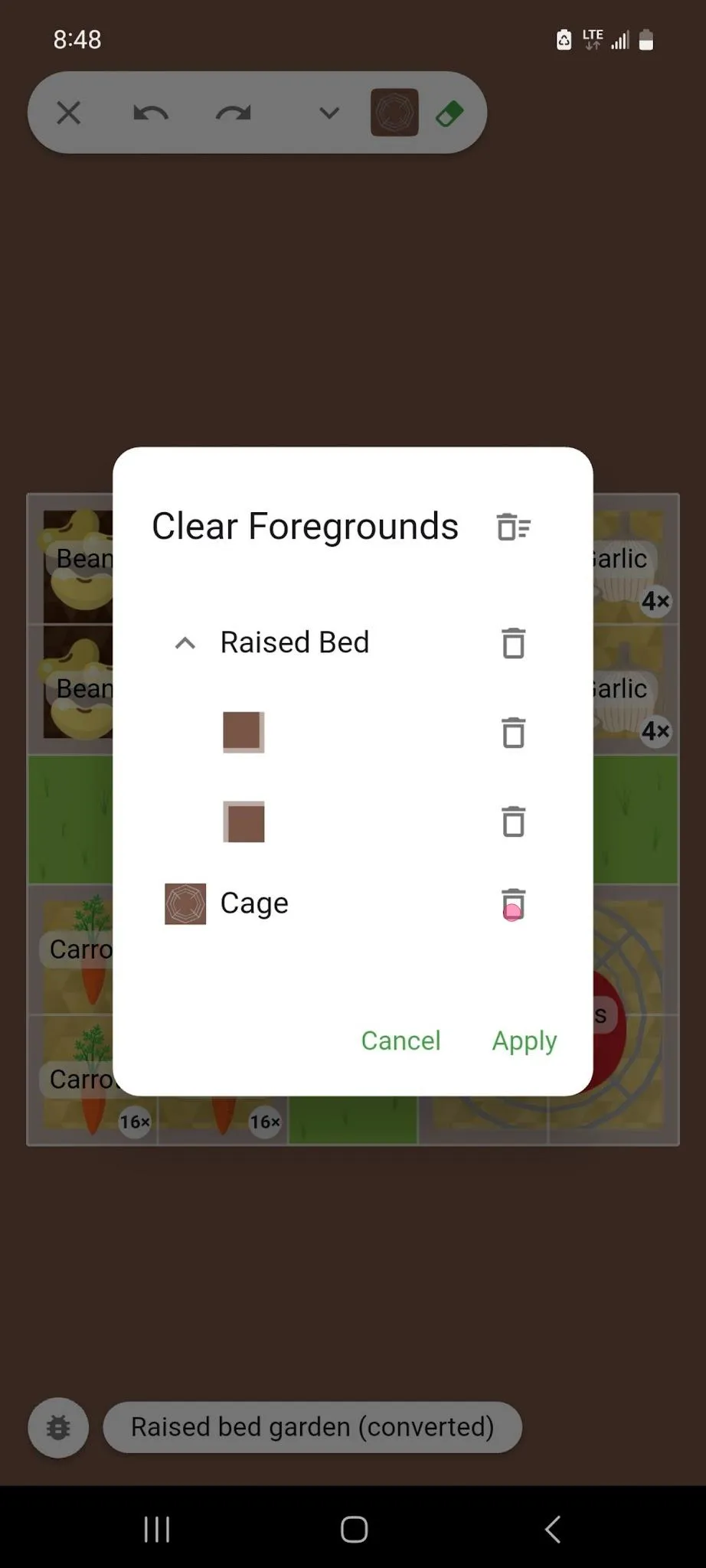 Select Foreground Items to Remove