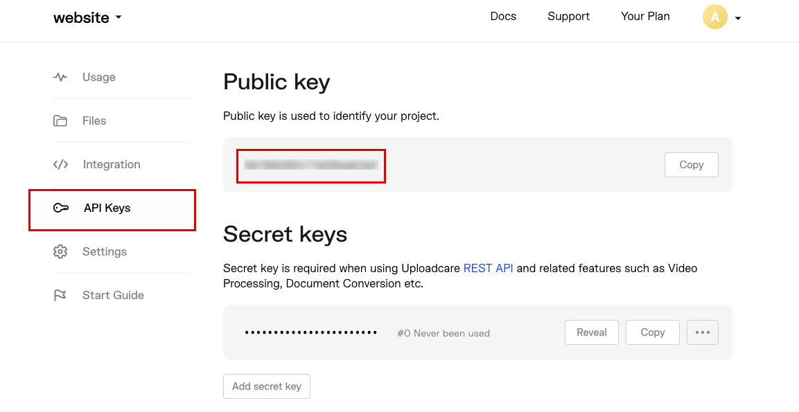 Getting your public key