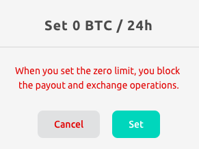 disabling transaction limits