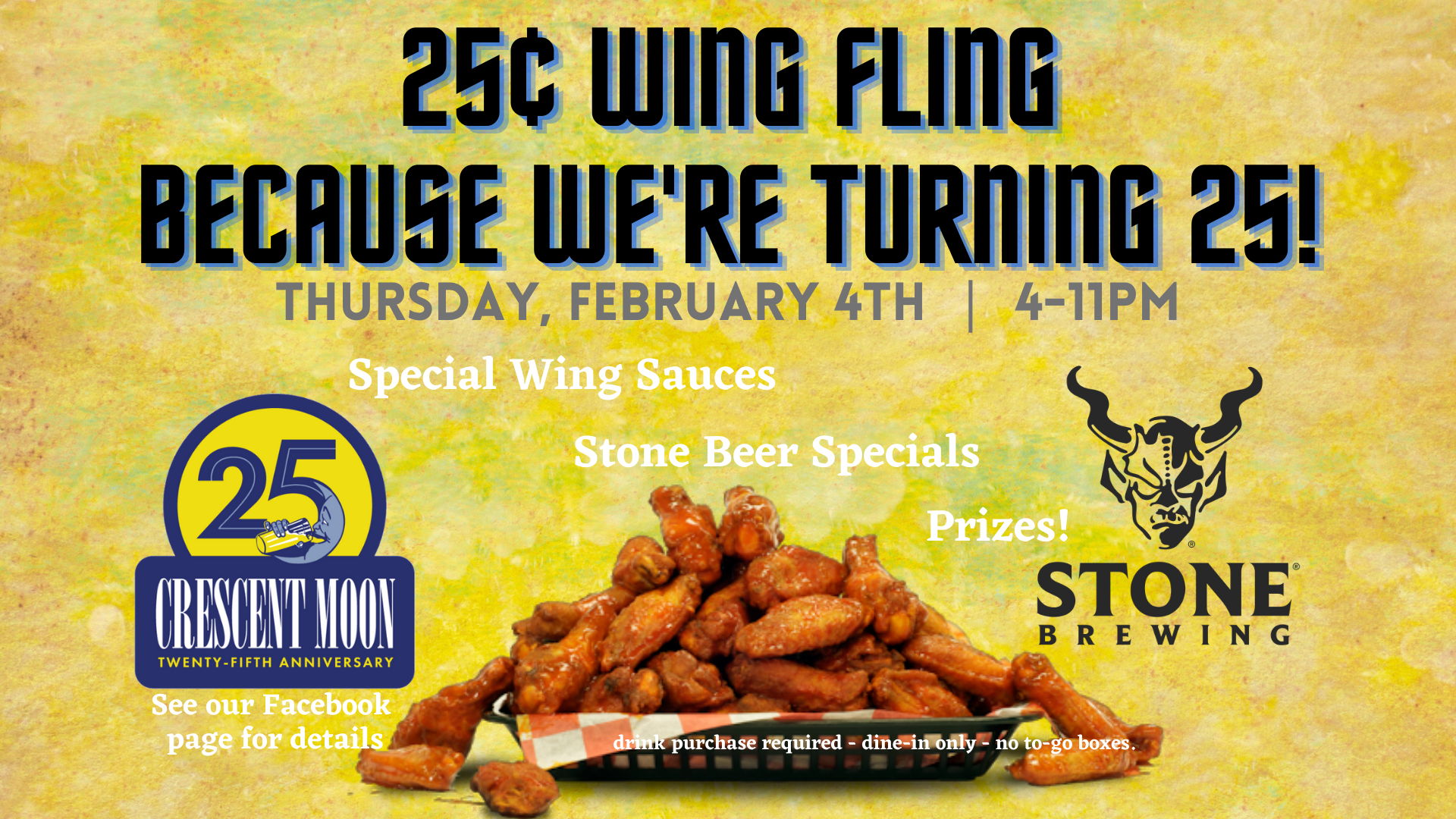Wing Fling with Stone Brewing - 25th Anniversary promotional image