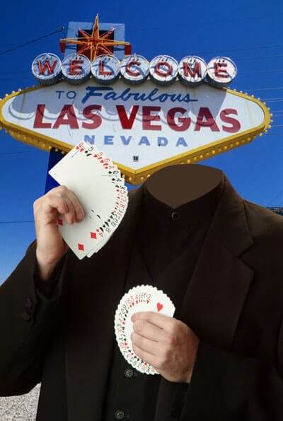 PSD исходник для монтажа - фокусник в Лас-Вегасе