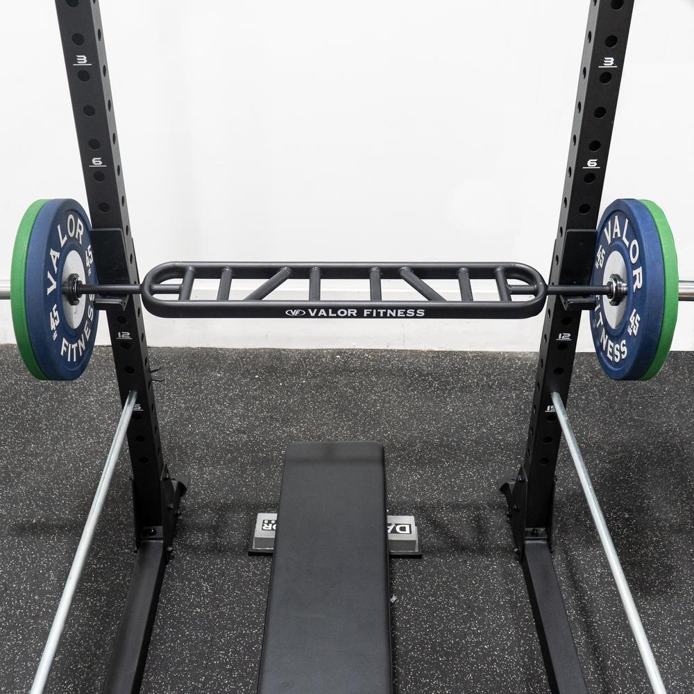 Valor Fitness Multi Grip Barbell with weights front view