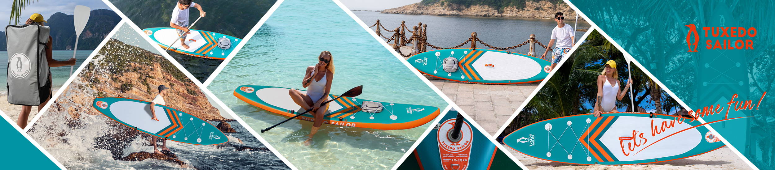 Let's have fun with Tuxedo sailor paddleboards