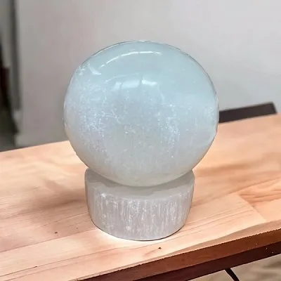 Selenite Crystal - Moonlight Sphere Lamp