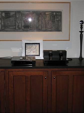 Cherry cabinetry, soapstone top, & electronics