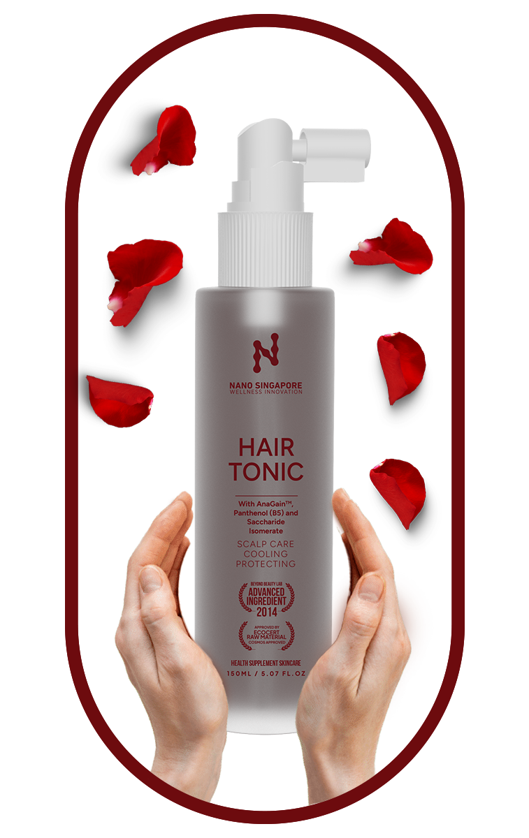 A bottle of Nano Singapore's best probiotic supplement surrounded by fruit