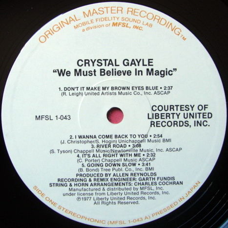 ★Audiophile★ MFSL / CRYSTAL GAYLE, - We Must Believe in...
