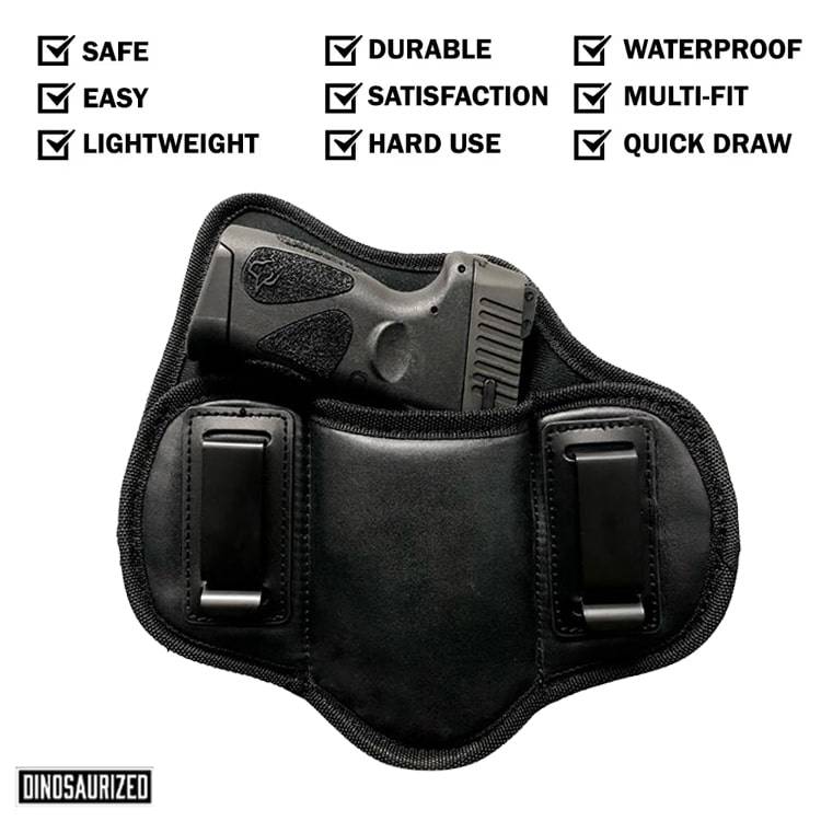 fujobi pancake holster, left hand shoulder holster, shoulder gun holster, belly holster, right hand shoulder holster