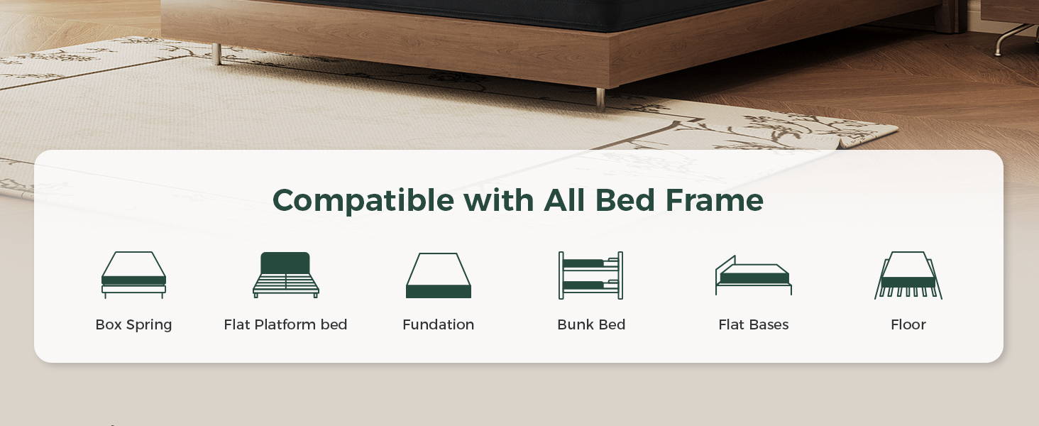 Inofia 12 Inch Cloud-Lux Memory Foam Mattress with Pocket Sprung Medium Firm with Tencel Fabric Fire Resistant Barrier Pressure Relieving OEKO-TEX Certified
