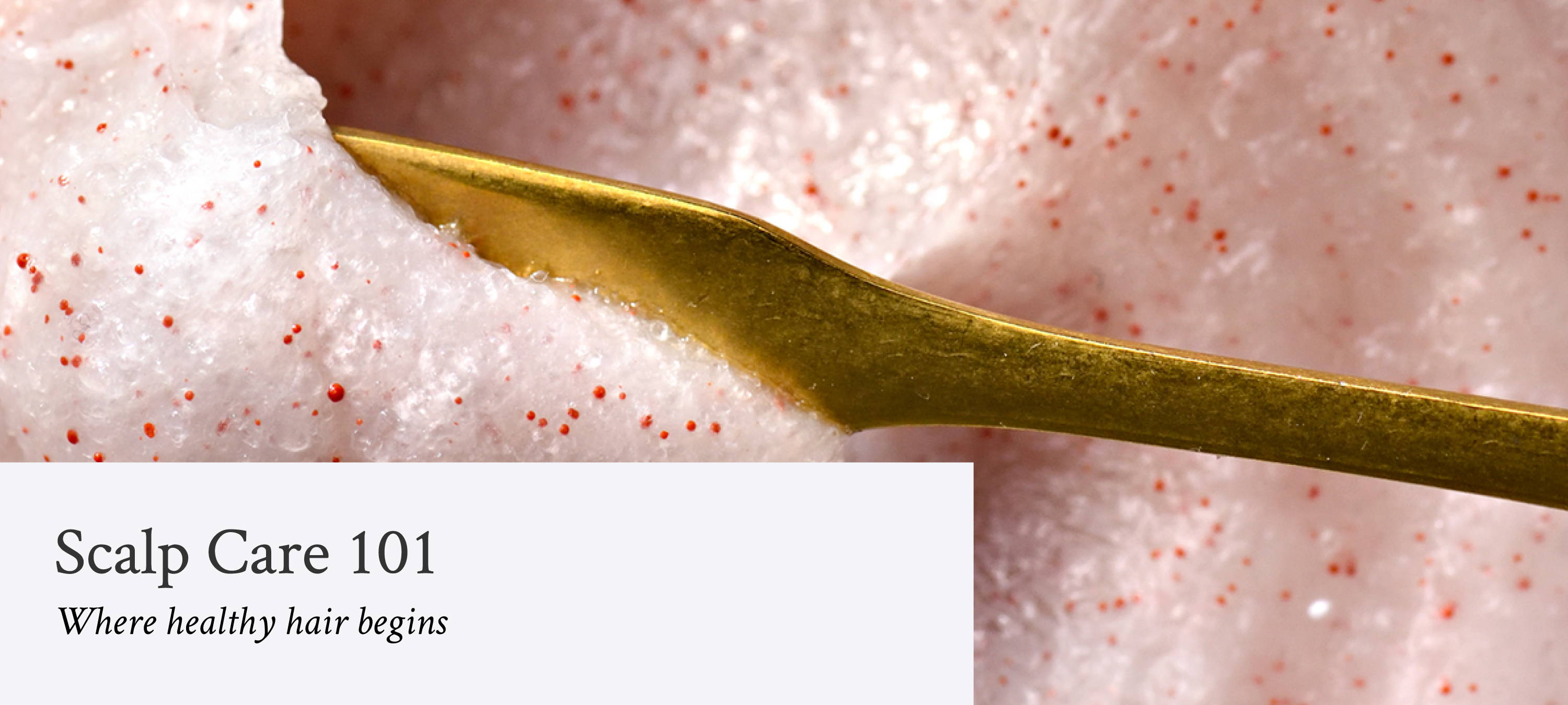 texture image of Davines' SOLU Scrub with the title 'Scalp Care 101: Where healthy hair begins'