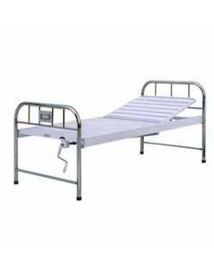 Hospital Bed Single Crank White baked with Stainless Steel Frames (M-35)