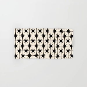 Hand Towel - Midcentury Modern Atomic Age Starburst Pattern