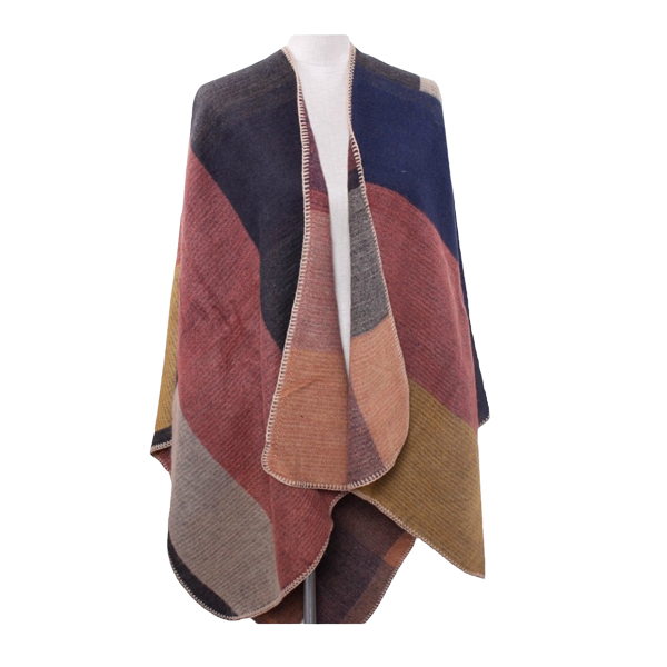 Print U Shape Poncho