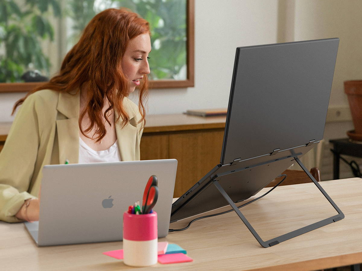 UStation Δ / Delta Max - Stacked Monitor Laptop Touch Dual Screen Folding 18 Inch