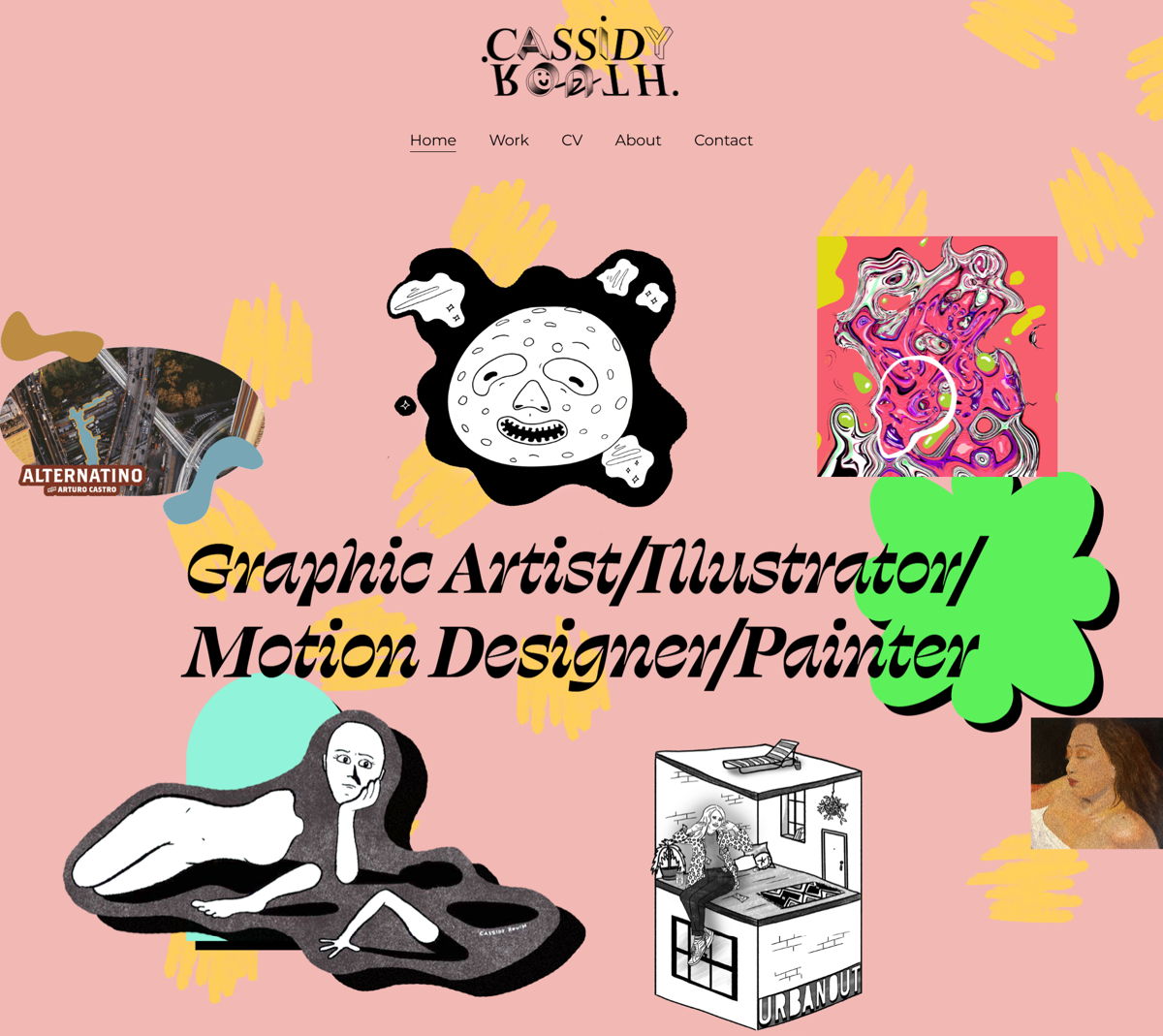 Screenshot of Cassidy Routh, from the motion design portfolios collection.