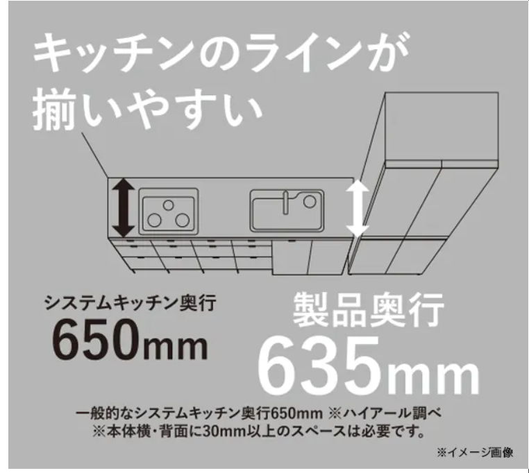空間にフィットする薄型デザイン