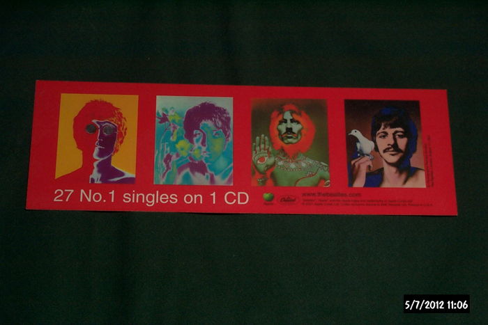 The Beatles - Promo  1's bookmark apple records