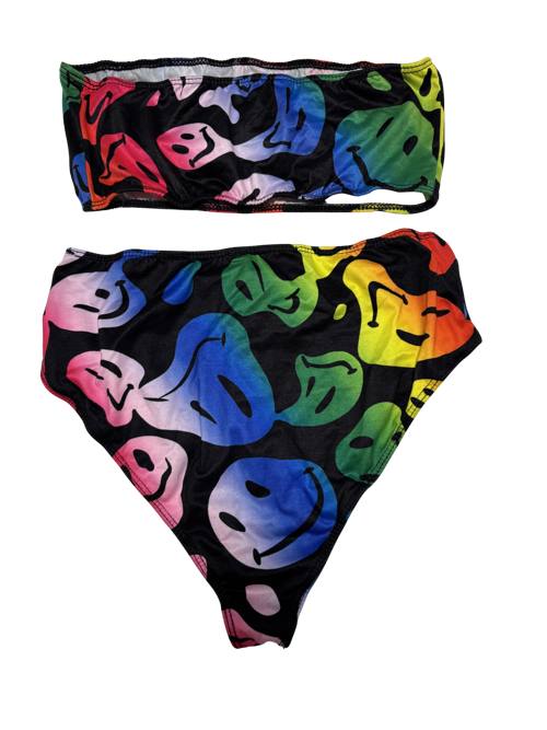 Rainbow Trippy Tube Top Set