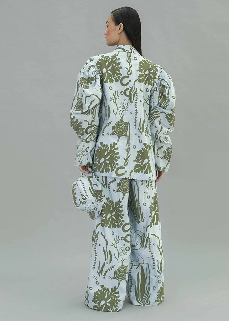 Spring 2021, fashion, pastels, set, suit, print on print