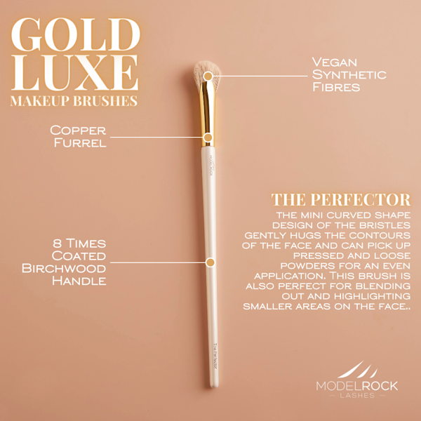 GOLD LUXE MAKEUP BRUSH "THE PERFECTOR" (MODELROCK)