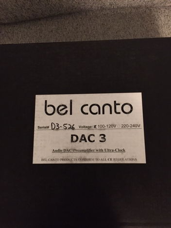 Bel Canto Design DAC 3 Great sounding DAC/preamp