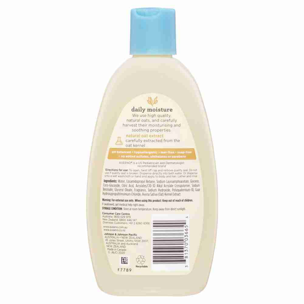 Aveeno Baby Daily Moisture Lightly Scented Wash & Shampoo 236Ml - Image 2
