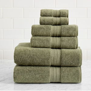 Hydrocotton Organic Towel Bundle - Set of 6, Color - Loden