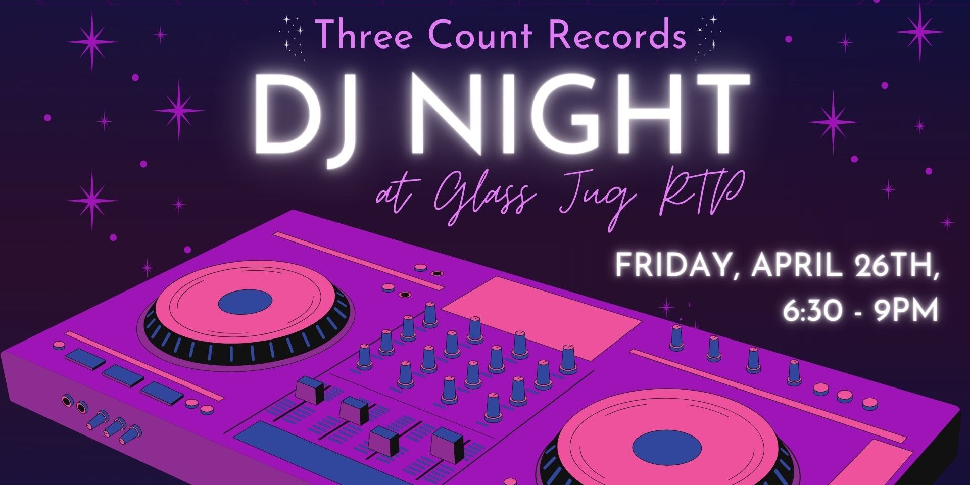 DJ Night with Three Count Records promotional image