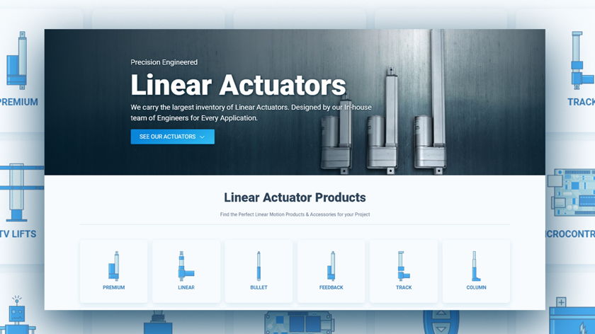 Firgelli Automations E-commerce Website project image preview