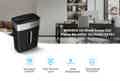 BONSEN 10-Sheet Micro-Cut Paper Shredder for Home and Office Use  10-sheet shredding capacity  P-5 high security level 40-mins continuous running time 50dB ultra-low noise level  5.3-gal large wastebasket
