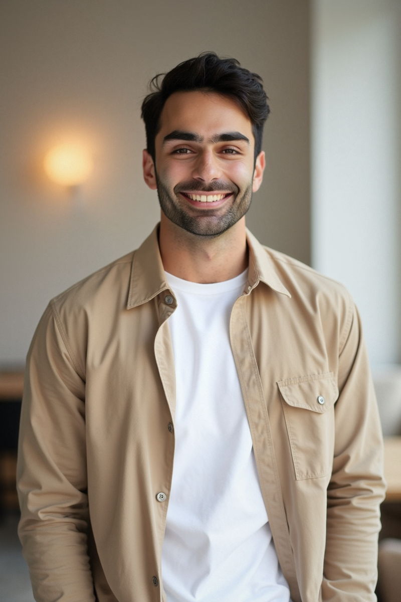 Photo generated by Secta Labs in style of Clean Influencer Portraits