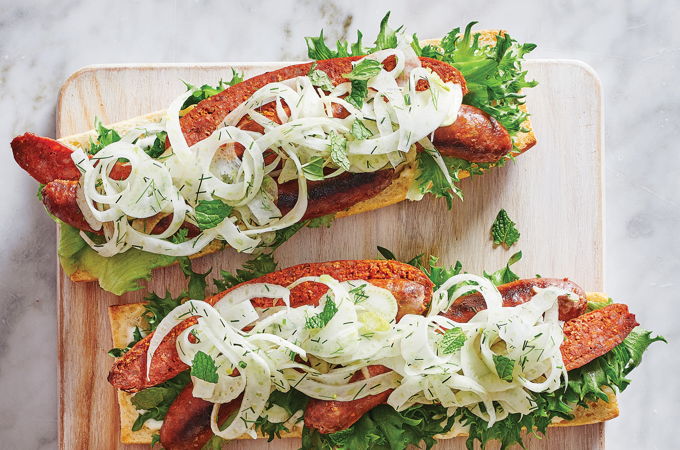 Merguez and Marinated Fennel on Toast