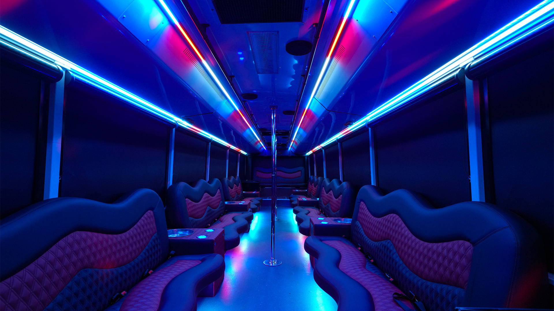 Havit Commercial 120LED RGB IP20 Chasing LED Strip interior in blue & red