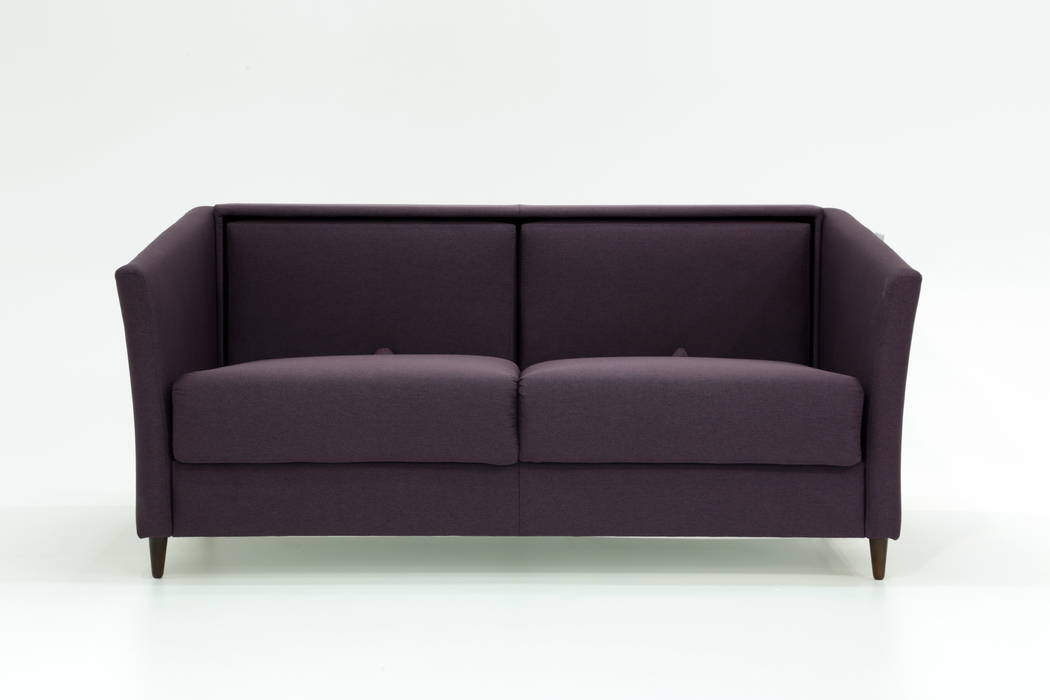 	Luonto Erika Full XL Loveseat Sleeper Sofa Quick Ship Program in Luna 29 Fabric (hortensia purple) front view