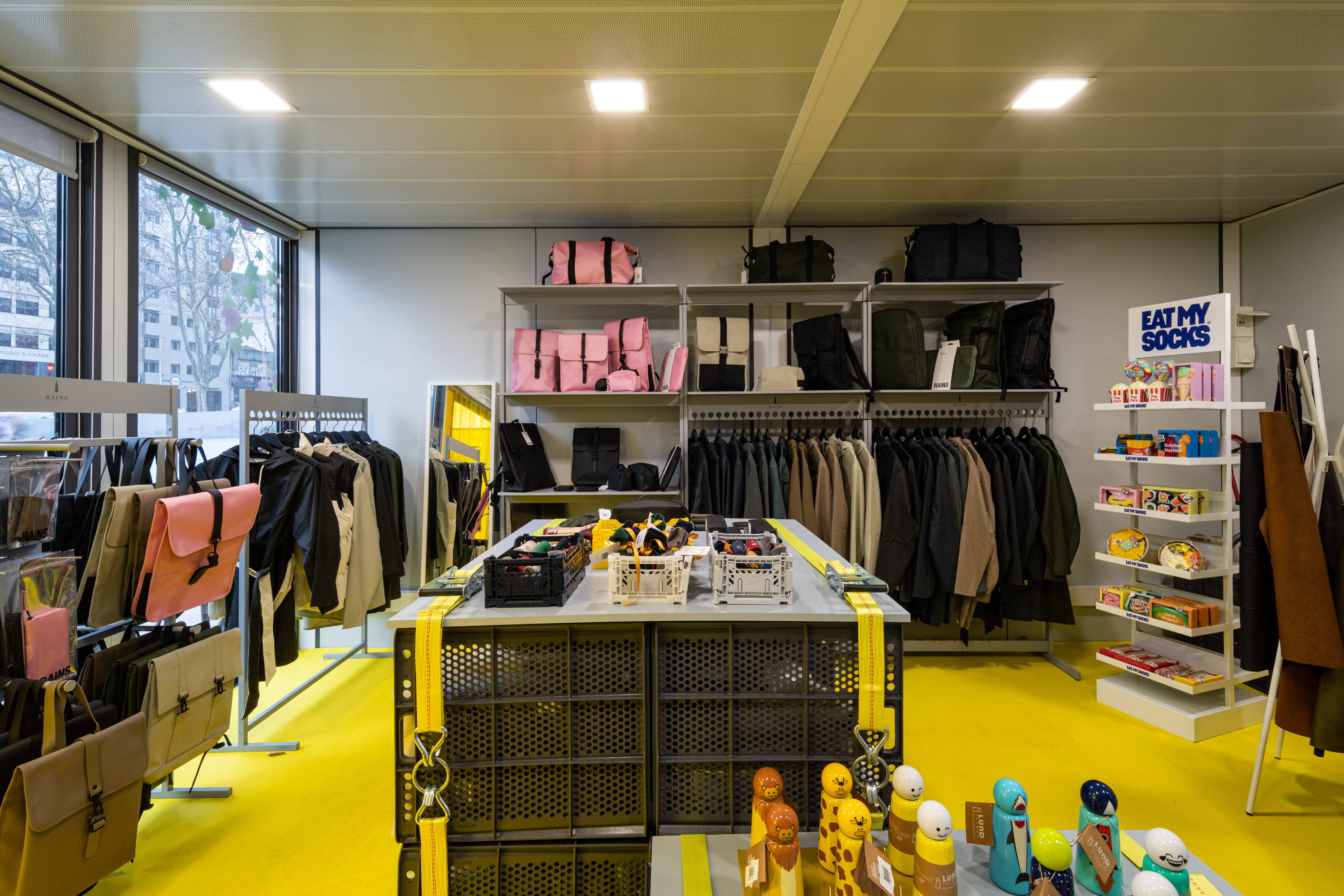 Store interior at The Feeting Room shop in Largo dos Lóios Porto