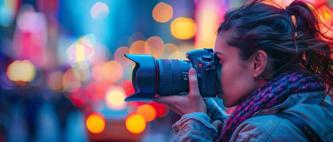 Travel nurse capturing city's beauty, symbolizing passion and profit.