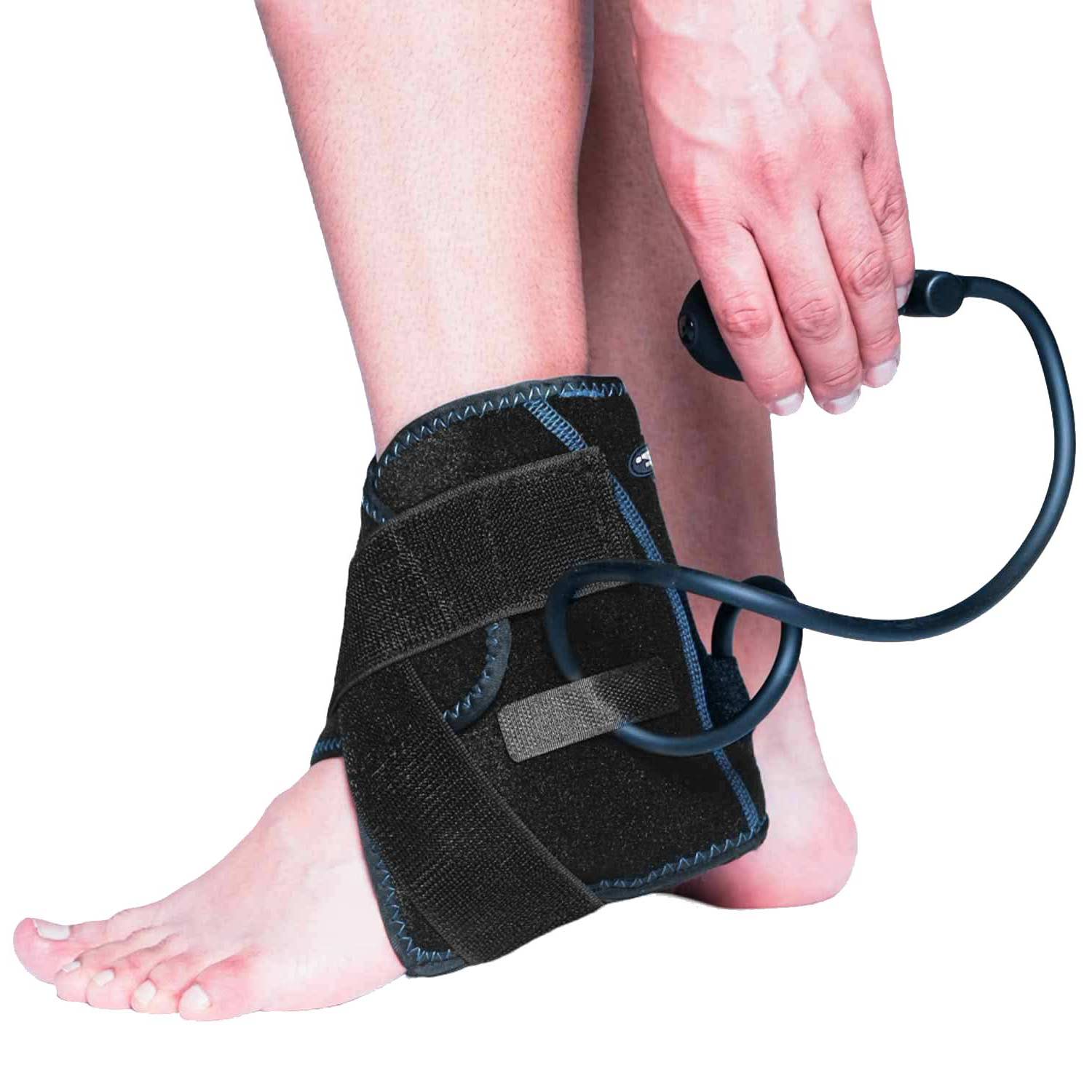 Koprez foot cryopump for ankle compression and support