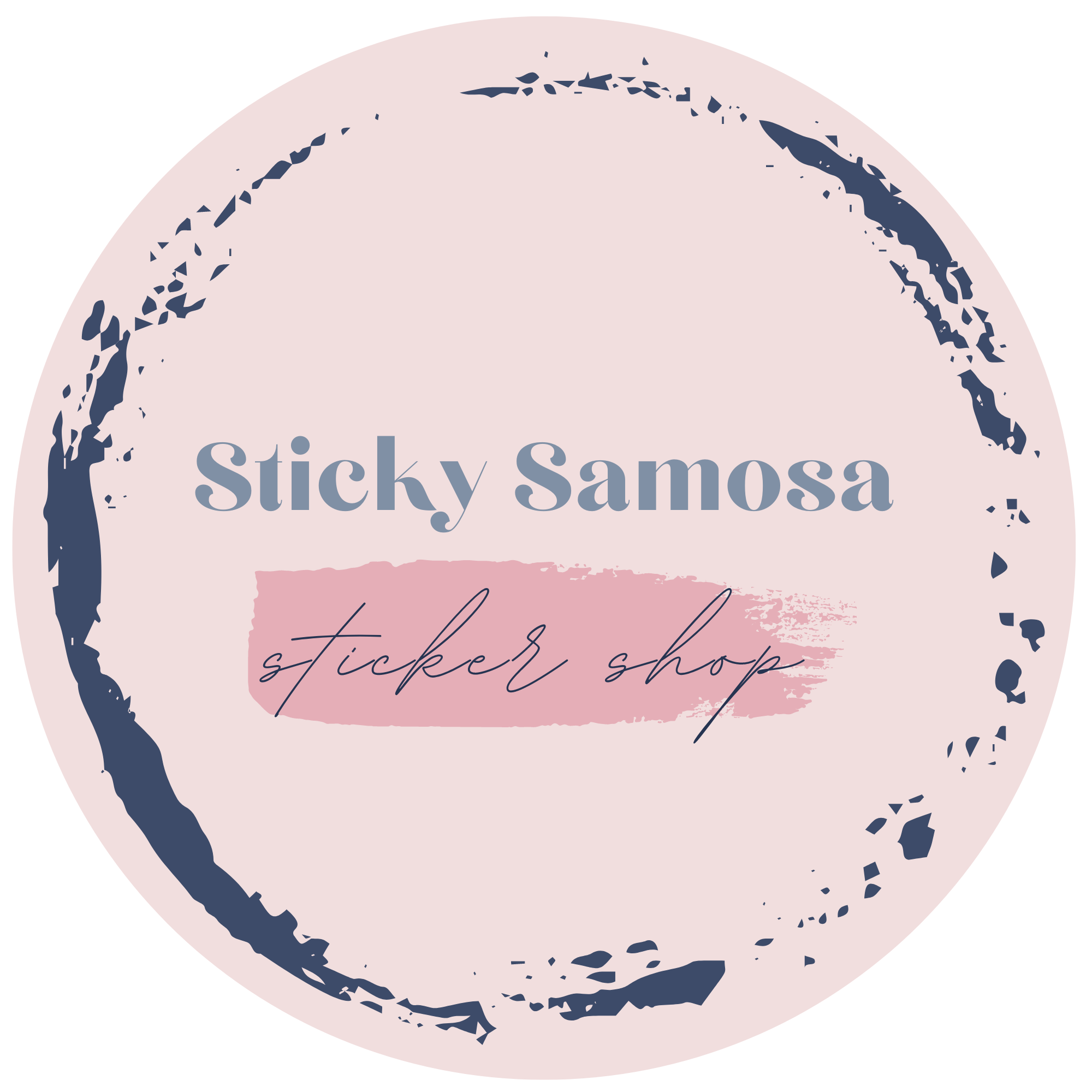 sticky samosa sticker shop logo