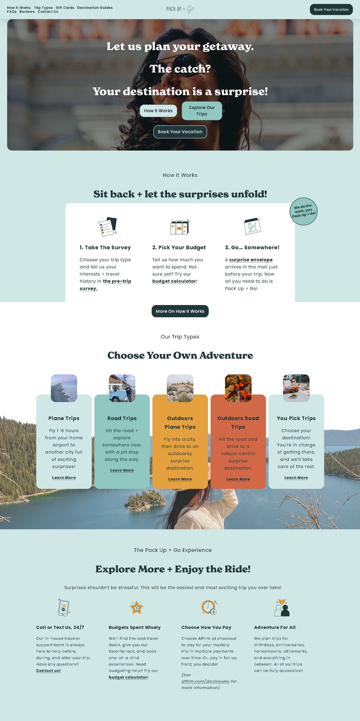 Screenshot of Pack Up + Go, from the homepage examples collection.