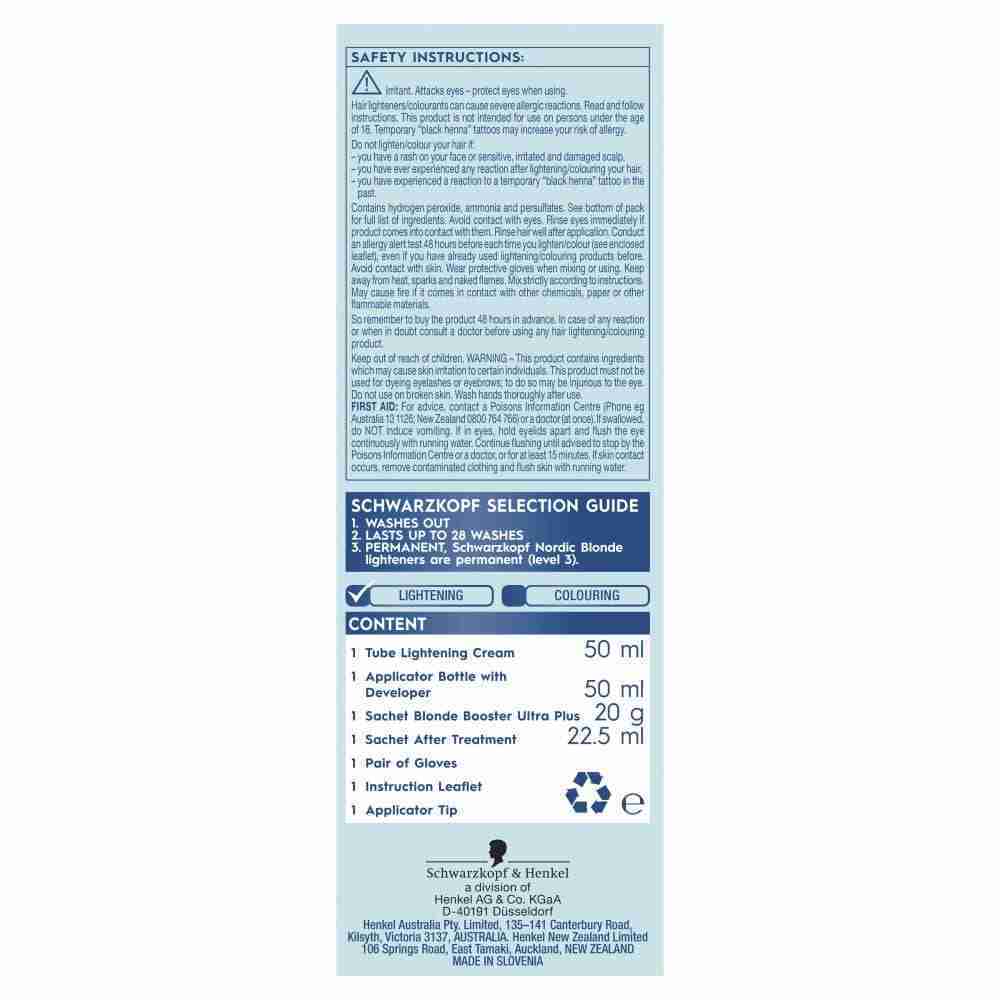 Schwarzkopf Nordic Blonde L1+ Extreme Lightener - Image 5
