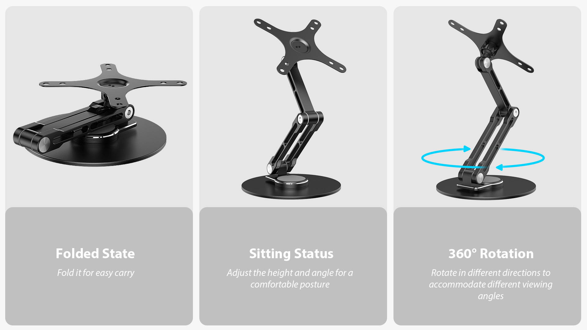 UStand - Monitor Stand Adjustable Multi-Angle Holder for 12"-19"
