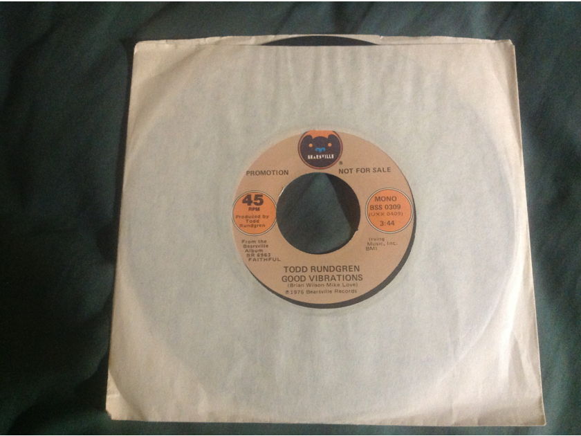 Todd Rundgren - Good Vibrations Promo 45 Single Mono/Stereo Bearsville Records Vinyl NM